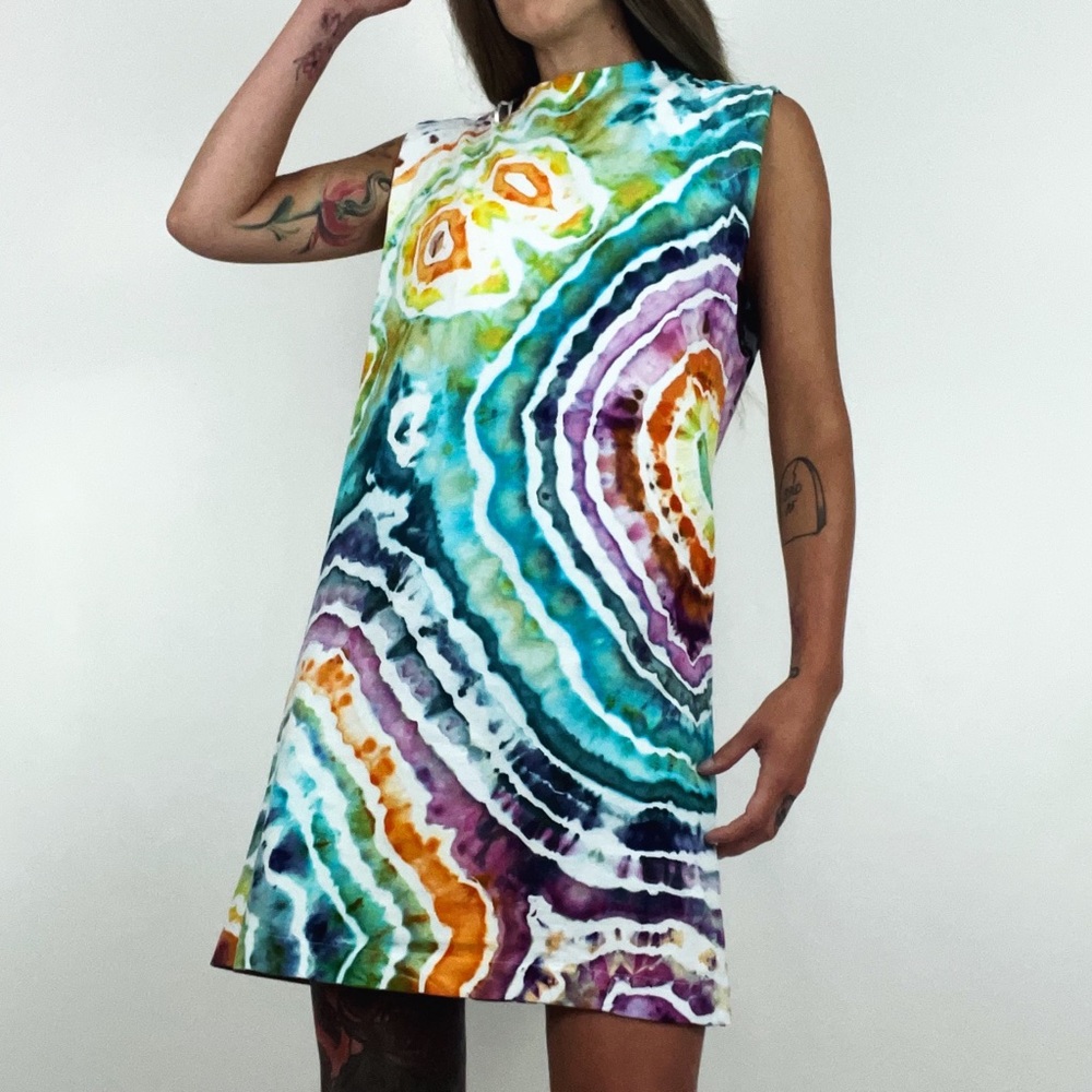 Hand-Dyed Sleeveless Jersey Dress | Size S - Picture 5 of 11